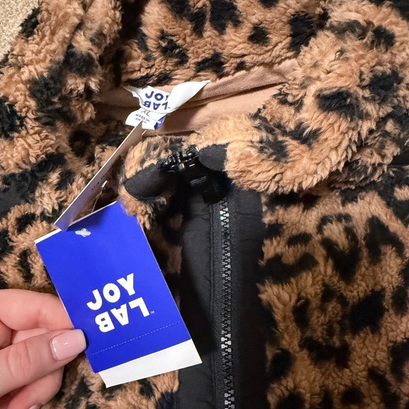 JoyLab Leopard Print Zip Up - Picture 2 of 2